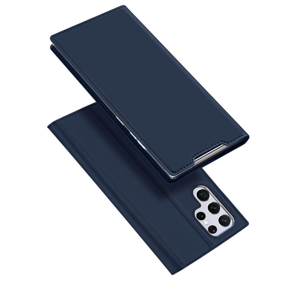 Кожен калъф с поставка и отделение за кр. карти за Samsung Galaxy S22 Ultra - Dux Ducis Skin Pro Case (син) | JAR Computers Кожен калъф с поставка и отделение за кр. карти за Samsung Galaxy S22 Ultra - Dux Ducis Skin Pro Case (син)