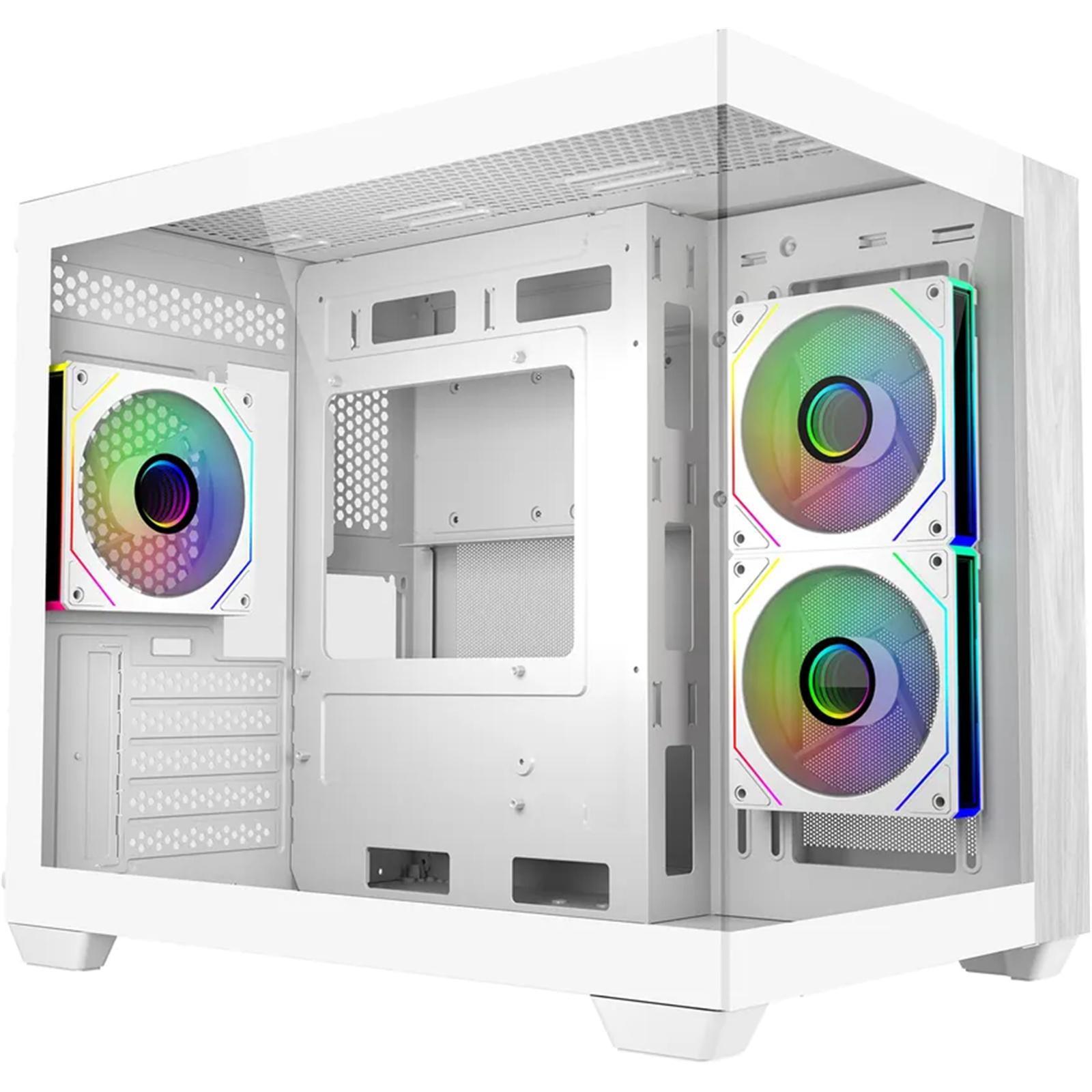 Кутия CoolerMaster Elite 481 Wood - Бяла