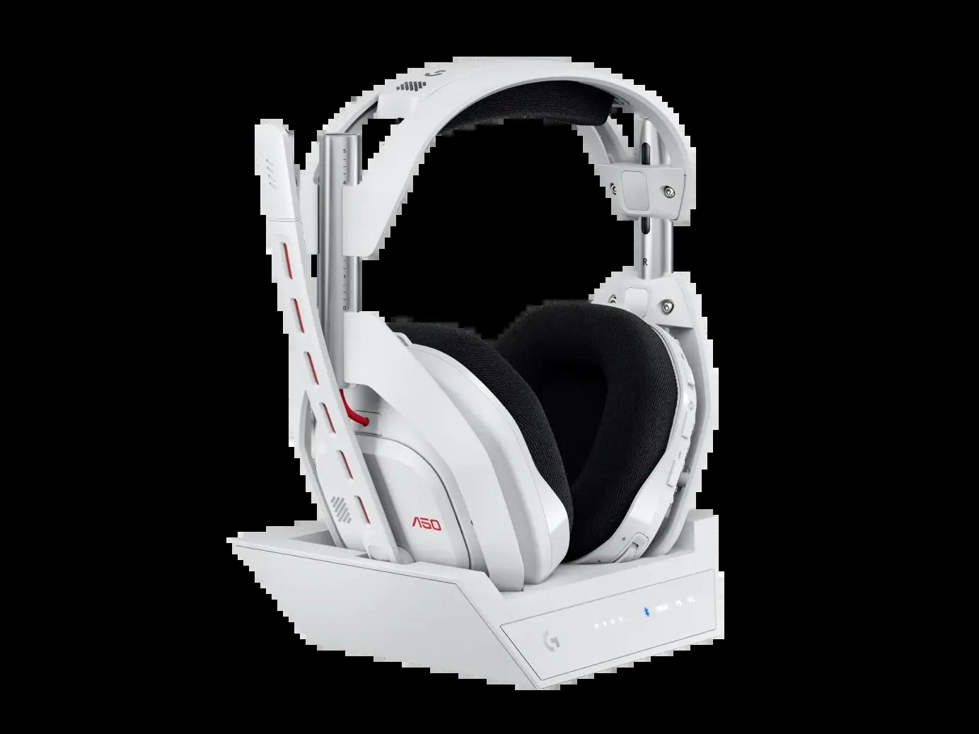Logitech Astro A50 Lightspeed безжични слушалки със станция , Бели