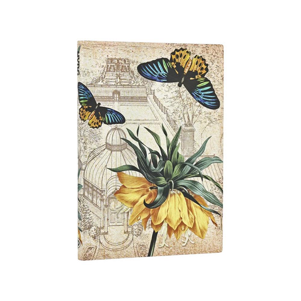 Paperblanks Тефтер Golden Fritillaria, Midi, мека корица, 88 листа