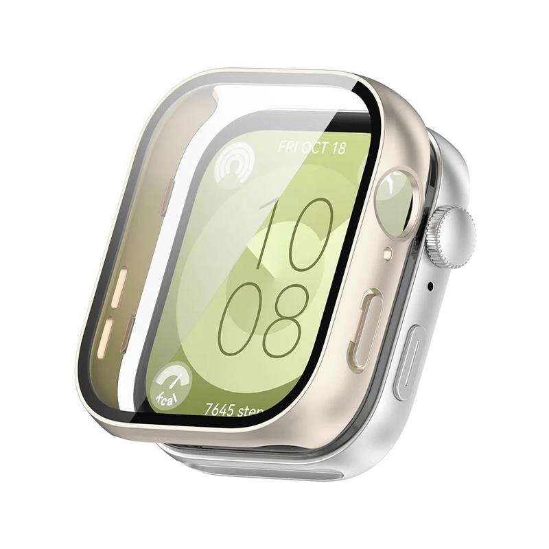 PC протектор + Tempered glass за Huawei Watch Fit 3/4/4 Pro /златист мат/ | JAR Computers PC протектор + Tempered glass за Huawei Watch Fit 3/4/4 Pro /златист мат/