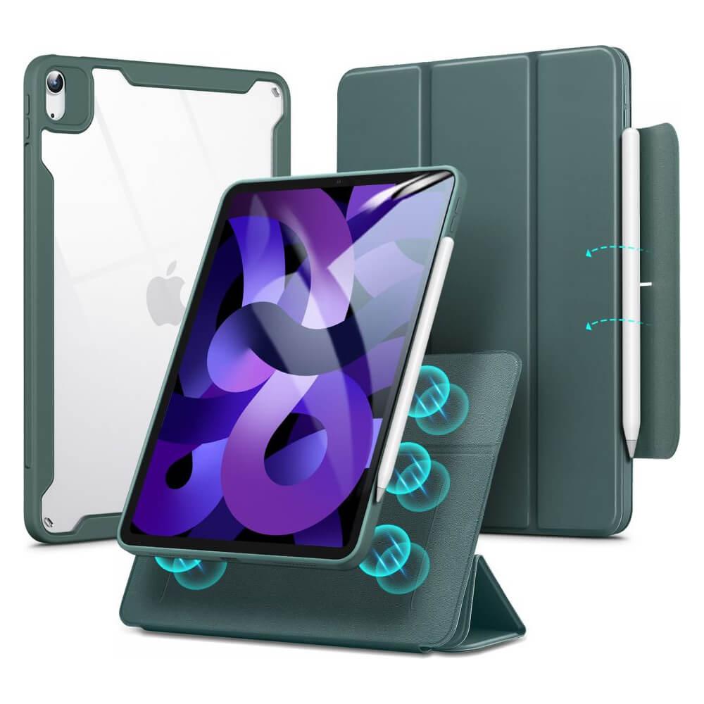 Полиуретанов калъф с отделящ се кейс и поставка за iPad Air 5 (2022), iPad Air 4 (2020) - ESR Rebound Hybrid Case 360 (зелен-прозрачен) | JAR Computers Полиуретанов калъф с отделящ се кейс и поставка за iPad Air 5 (2022), iPad Air 4 (2020) - ESR Rebound Hybrid Case 360 (зелен-прозрачен)