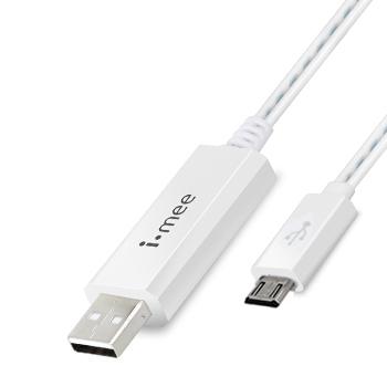 Светещ microUSB кабел за устройства с microUSB порт - Melkco Beating microUSB Cable (бял) | JAR Computers Светещ microUSB кабел за устройства с microUSB порт - Melkco Beating microUSB Cable (бял)