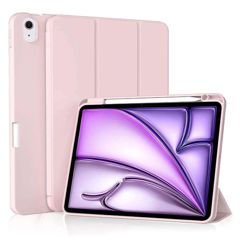 Techsuit Flex Trifold Case - термополиуретанов (TPU) кейс и поставка за iPad Air 11 (2024) (розов)