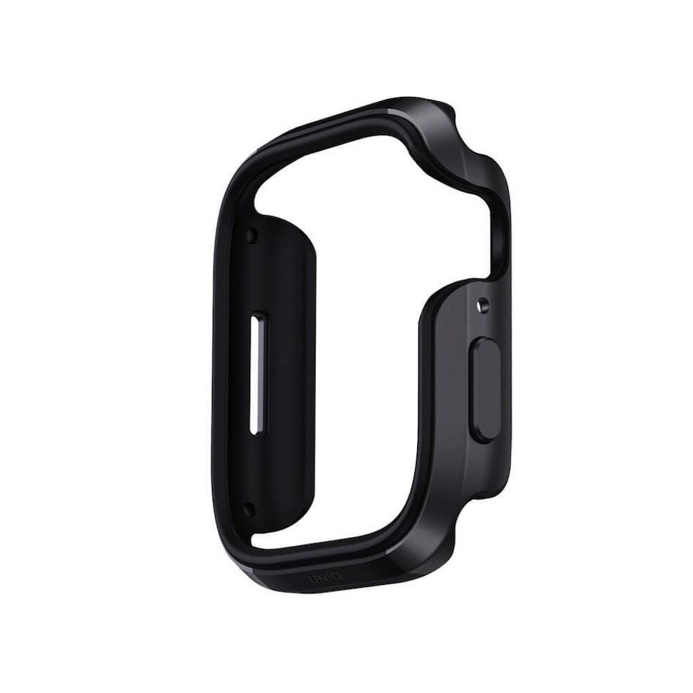 Удароустойчив хибриден кейс за Apple Watch 45мм, 44мм - Uniq Valencia Reinforced Aluminium Protective Case (тъмносив) | JAR Computers Удароустойчив хибриден кейс за Apple Watch 45мм, 44мм - Uniq Valencia Reinforced Aluminium Protective Case (тъмносив)