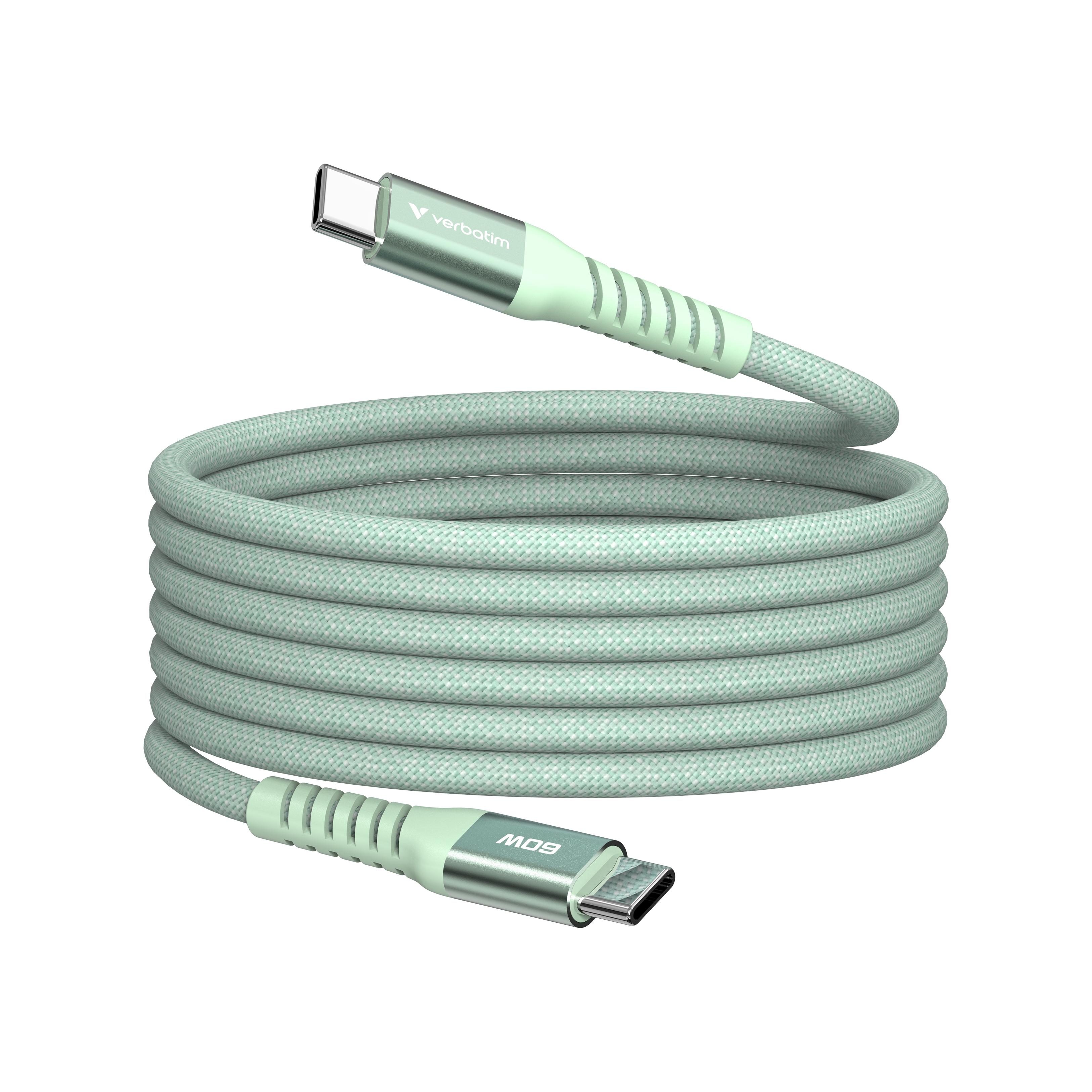 Verbatim 31864 USB кабел USB 2.0 1,2 м USB C Зелен