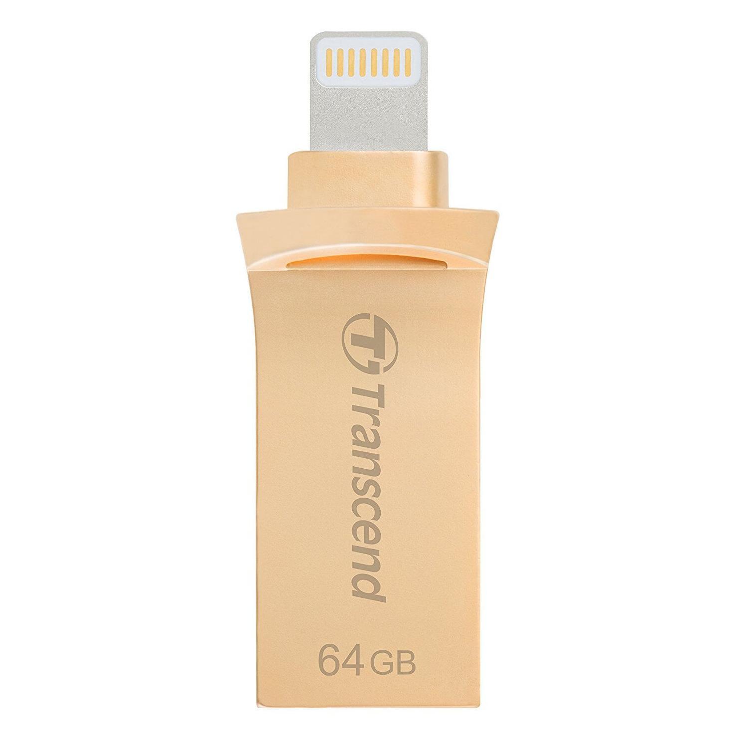 Външна памет за iPhone, iPad, iPod с Lightning (64GB) - Transcend JetDrive USB 3.1 Go 500G 64GB (gold) | JAR Computers Външна памет за iPhone, iPad, iPod с Lightning (64GB) - Transcend JetDrive USB 3.1 Go 500G 64GB (gold)