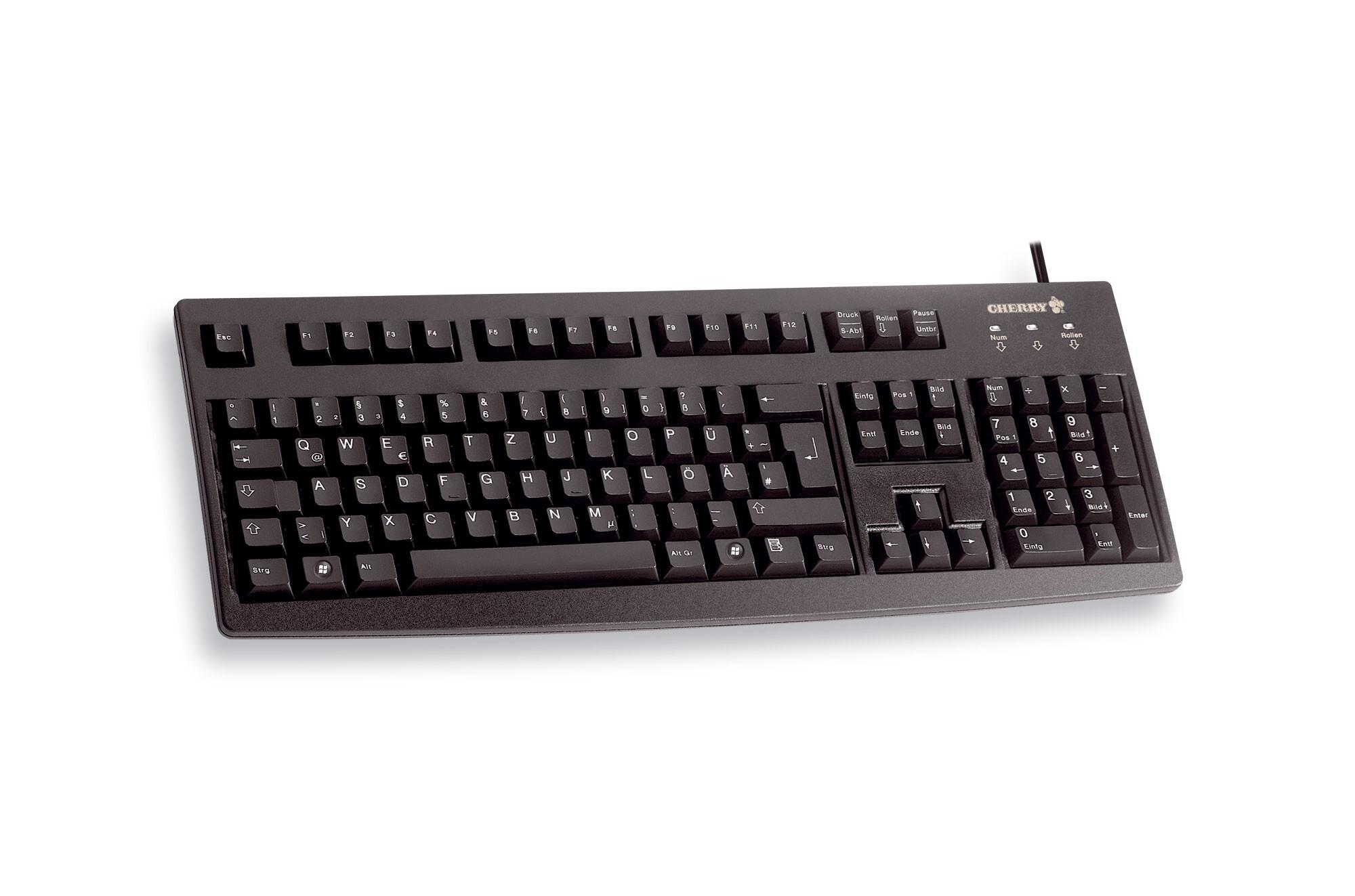 CHERRY G83-6105 клавиатура Универсален USB QWERTZ Немски Черен