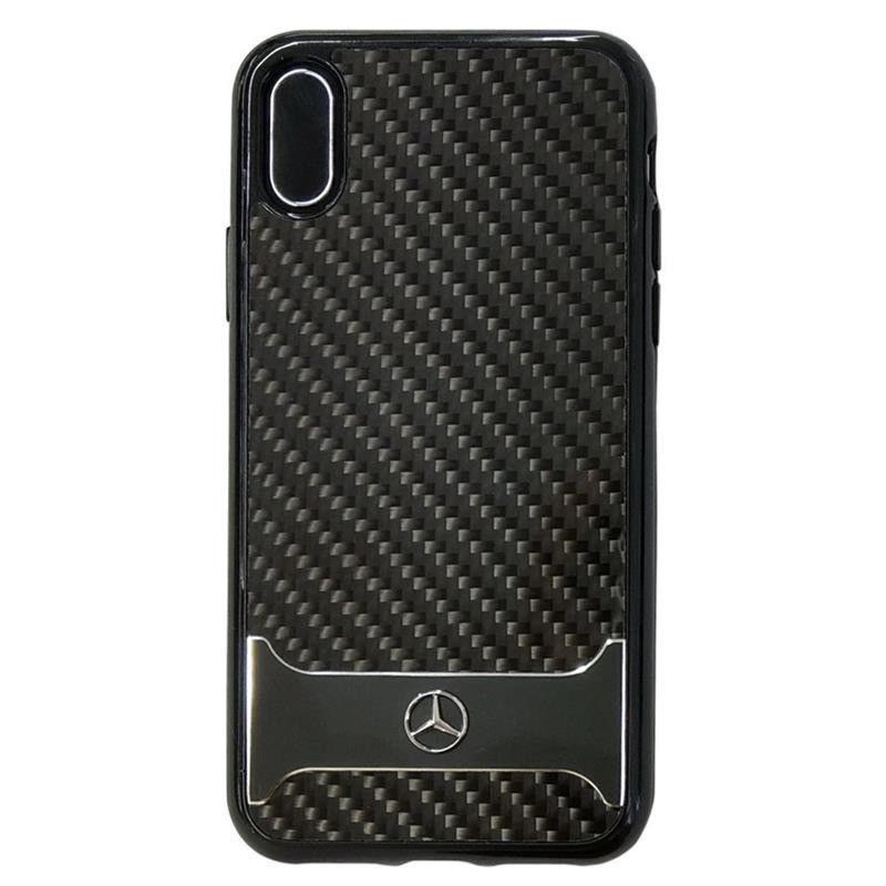 Дизайнерски карбонов кейс за iPhone XS, iPhone X - Mercedes-Benz Dynamic Carbon Fiber Hard Case (черен) | JAR Computers Дизайнерски карбонов кейс за iPhone XS, iPhone X - Mercedes-Benz Dynamic Carbon Fiber Hard Case (черен)