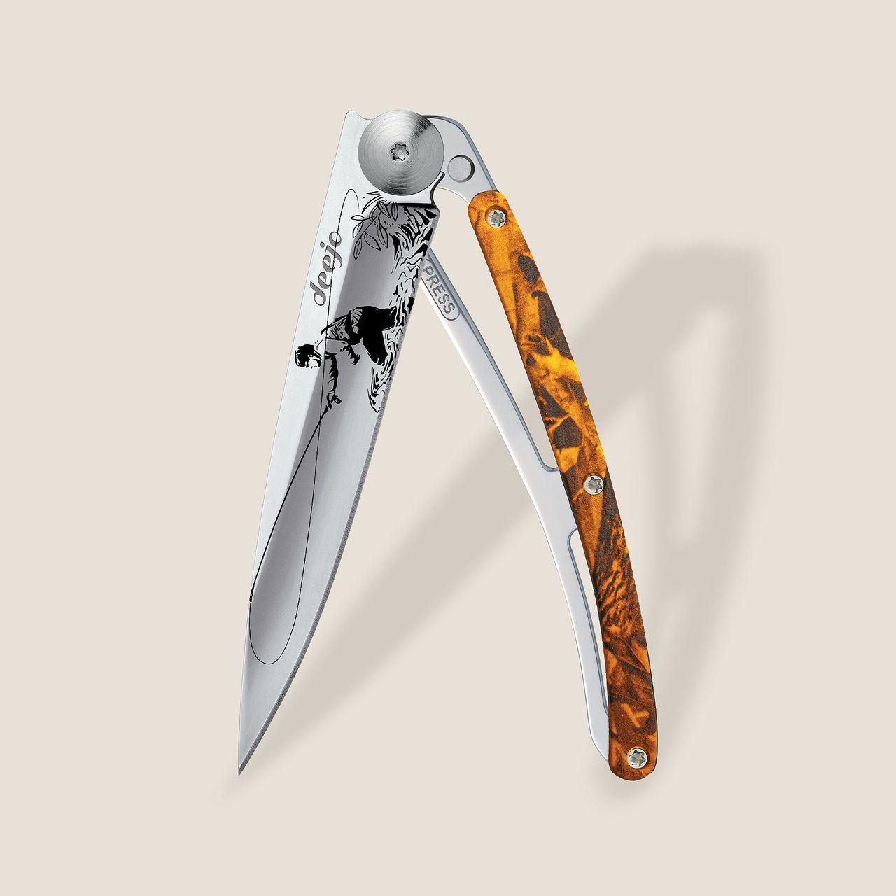 Джобен нож Deejo 37g, Orange camo / Fly Fishing | JAR Computers Джобен нож Deejo 37g, Orange camo / Fly Fishing
