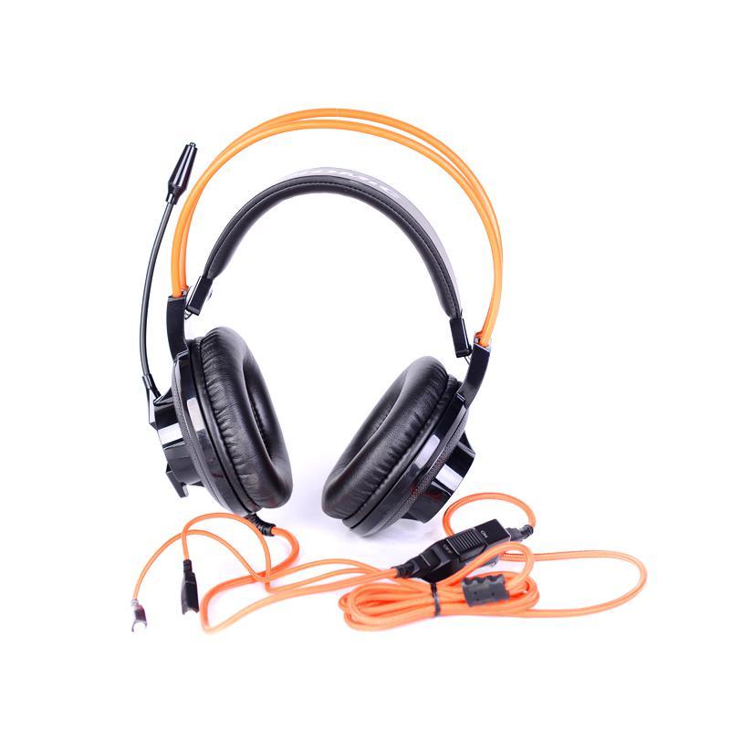 HEADPHONES G925 mic GAME 2x3.5mm Black/Orange | JAR Computers HEADPHONES G925 mic GAME 2x3.5mm Black/Orange
