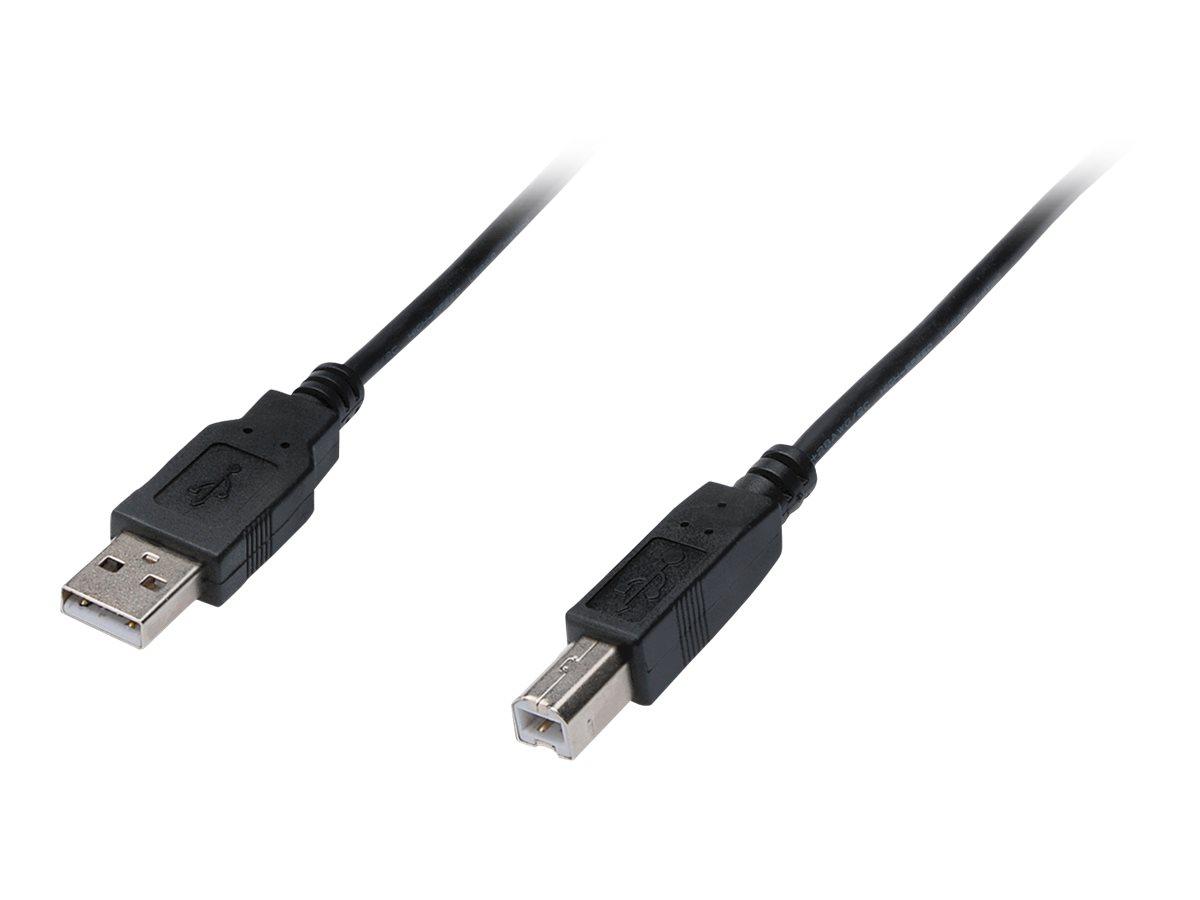 КАБЕЛ USB DIGITUS - USB-A to USB-B - 1,8 m - Black - PN DB-300102-018-S | JAR Computers КАБЕЛ USB DIGITUS - USB-A to USB-B - 1,8 m - Black - PN DB-300102-018-S