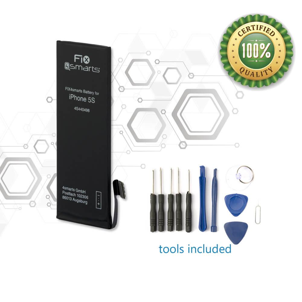 Комплект батерия и инструменти за смяна на батерията за iPhone 5S - FIX4smarts Battery Exchange Set Battery & Tools | JAR Computers Комплект батерия и инструменти за смяна на батерията за iPhone 5S - FIX4smarts Battery Exchange Set Battery & Tools