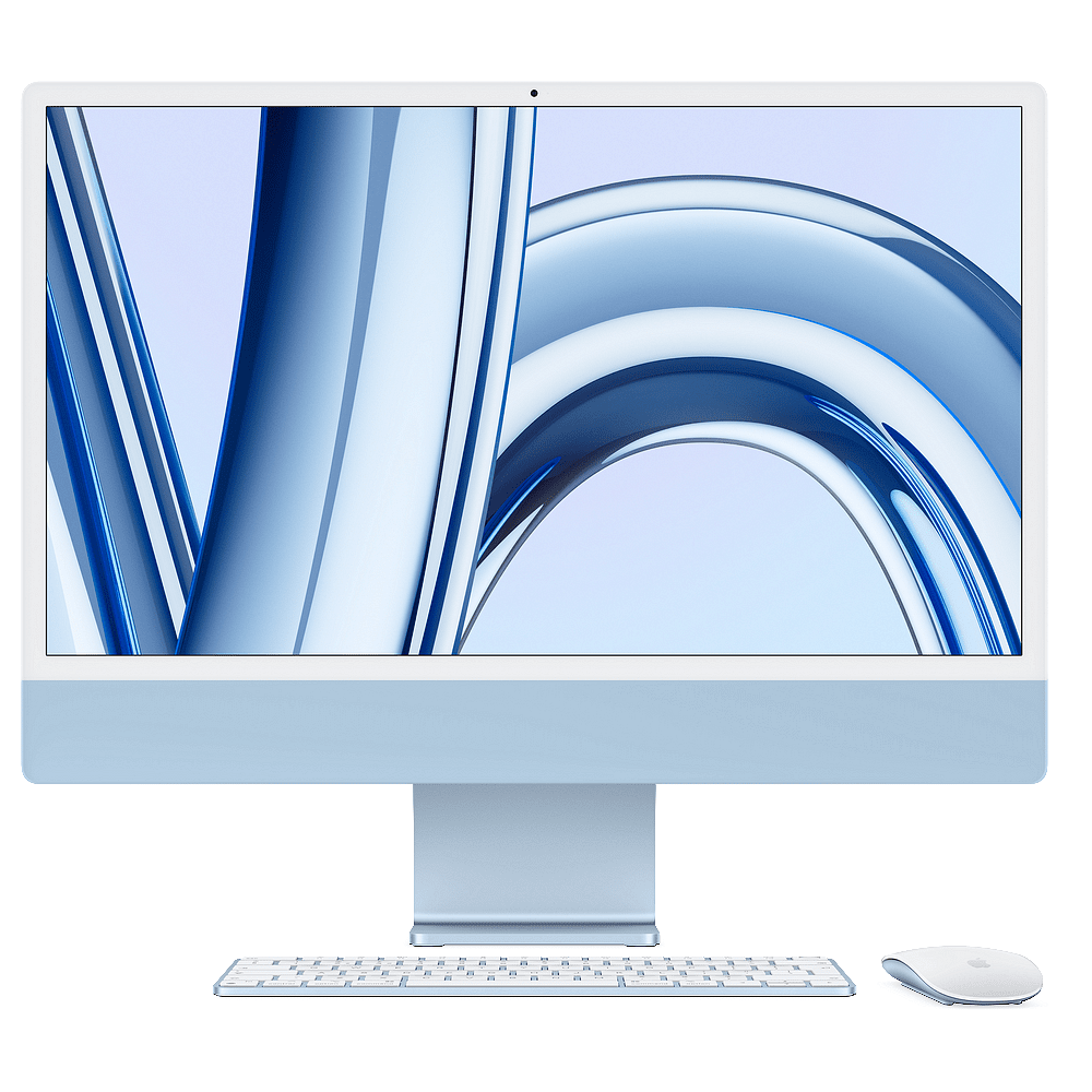 Компютър Apple iMac 24" M3 512GB Blue mqrr3 , 24.00 , 512 SSD , 8 , Apple M3 10-Core GPU , Mac OS