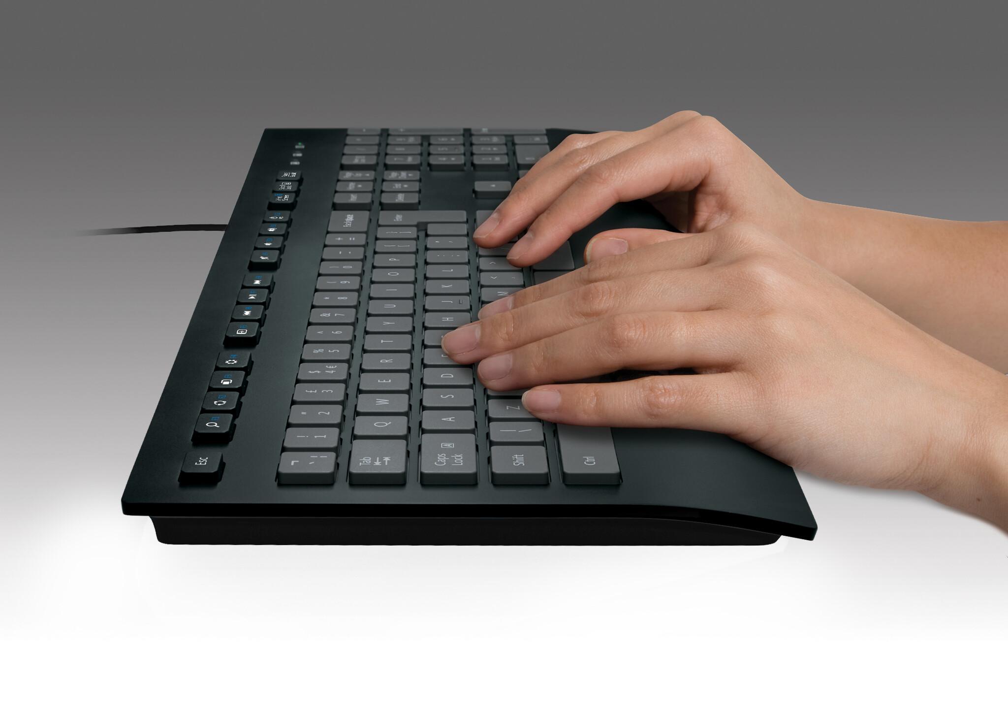Logitech K280e for Business клавиатура Офис USB QWERTY Американски международен език Черен