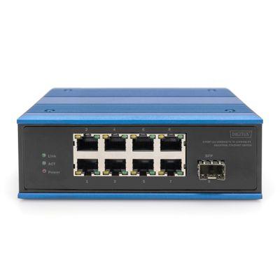 Мрежов суич DIGITUS Industrial Ethernet Switch - 9 Ports - 8x Base-Tx (10/100) - 1x Base-Fx (100) SFP