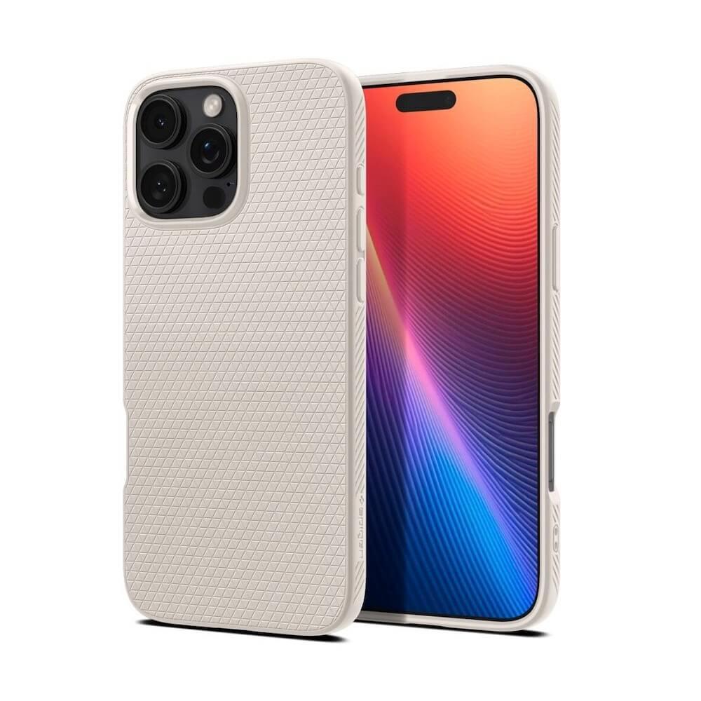 Силиконов (TPU) калъф с висока степен на защита за iPhone 16 Pro - Spigen Liquid Air Case (бежов) | JAR Computers Силиконов (TPU) калъф с висока степен на защита за iPhone 16 Pro - Spigen Liquid Air Case (бежов)