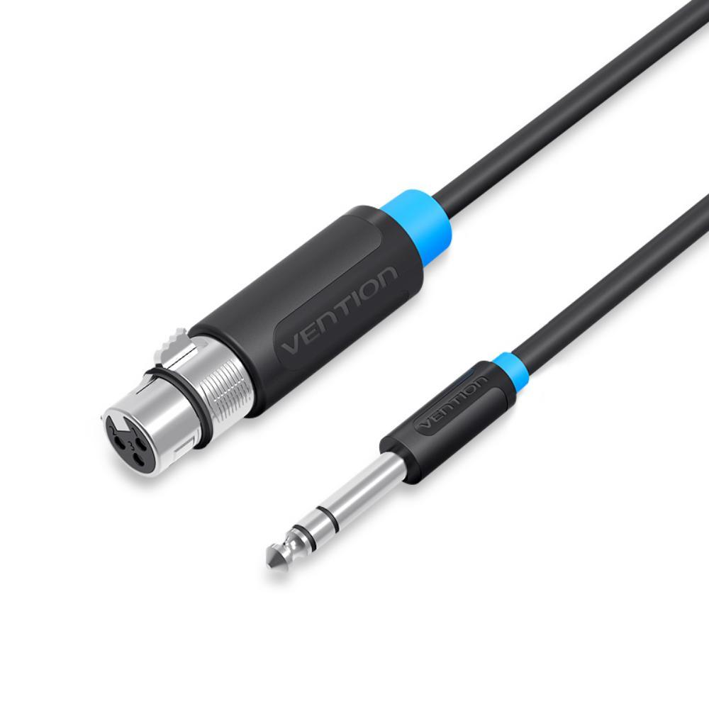 VENTION 6.5mm Male to XLR Female Audio Cable 1.5M Black (BBEBG) (VENBBEBG) | JAR Computers VENTION 6.5mm Male to XLR Female Audio Cable 1.5M Black (BBEBG) (VENBBEBG)
