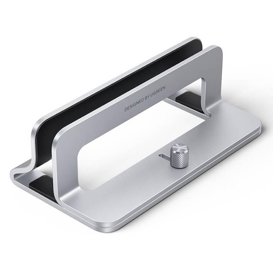Вертикална алуминиева поставка за MacBook и лаптопи - Ugreen Vertical Aluminium Laptop Stand (тъмносив) | JAR Computers Вертикална алуминиева поставка за MacBook и лаптопи - Ugreen Vertical Aluminium Laptop Stand (тъмносив)
