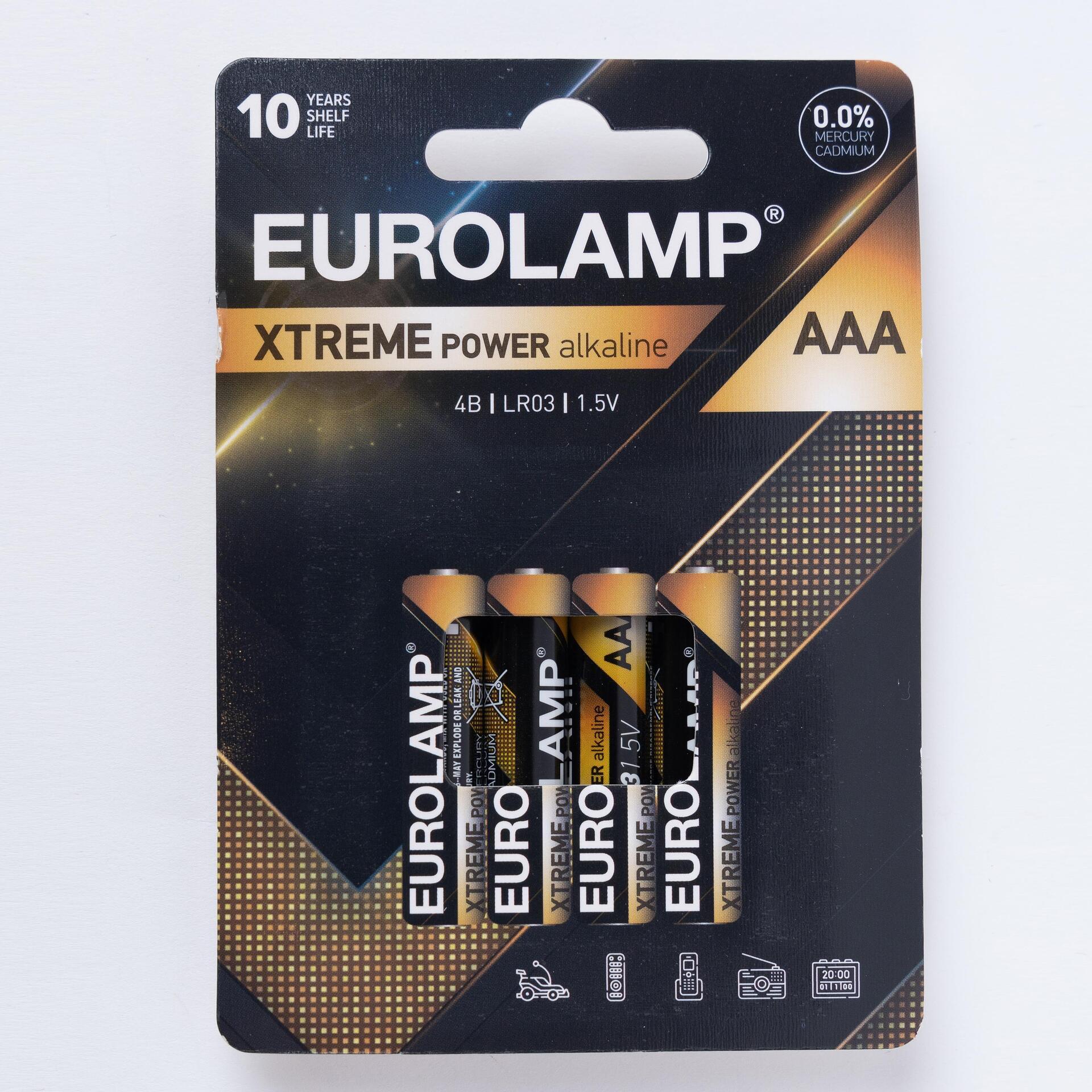 БАТЕРИИ EXTREME POWER Eurolamp 4бр. AAA 1.5V (LR03) | JAR Computers БАТЕРИИ EXTREME POWER Eurolamp 4бр. AAA 1.5V (LR03)