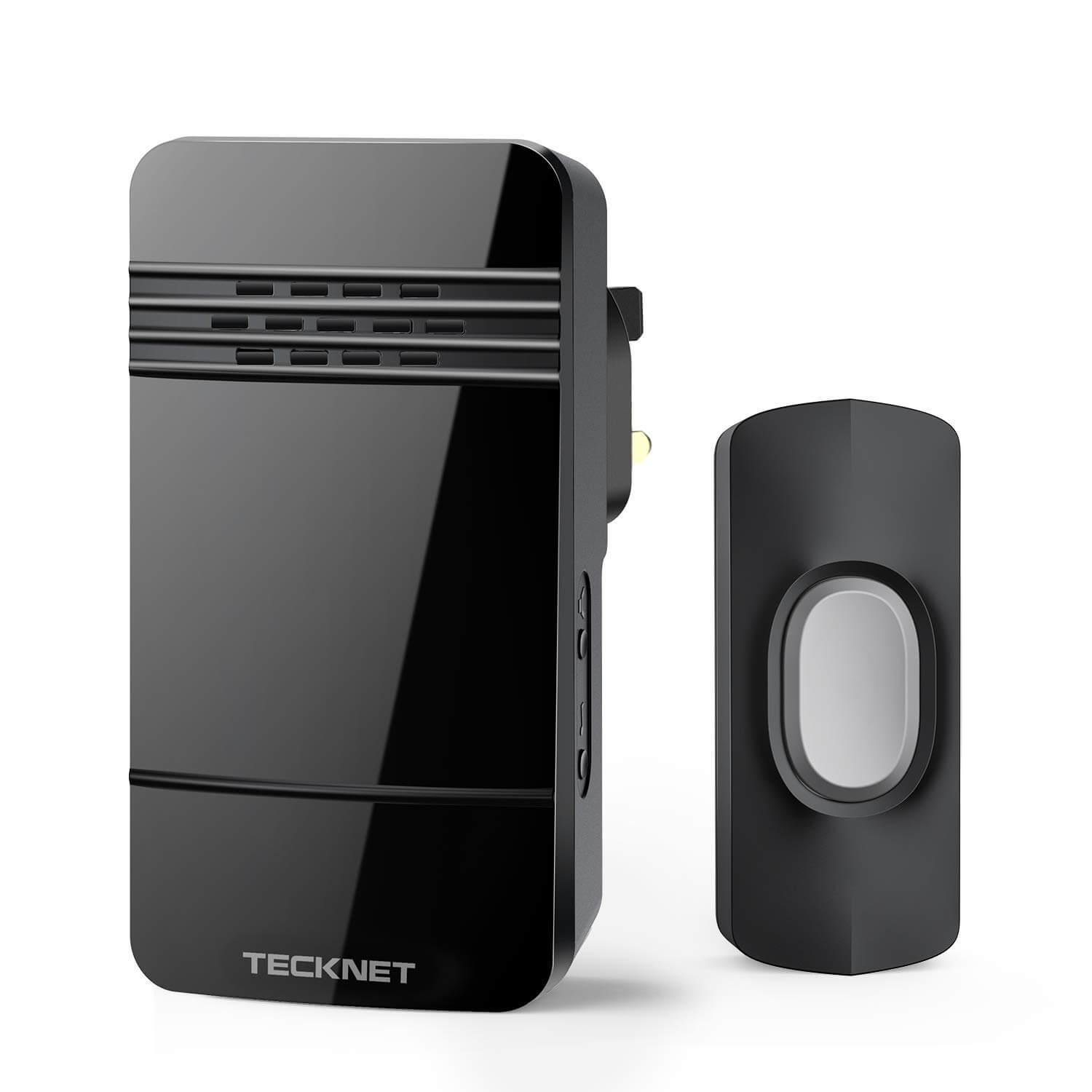 Безжичен стилен звънец за входна врата - TeckNet HDB01537BU01 Wireless DoorBell (черен) | JAR Computers Безжичен стилен звънец за входна врата - TeckNet HDB01537BU01 Wireless DoorBell (черен)