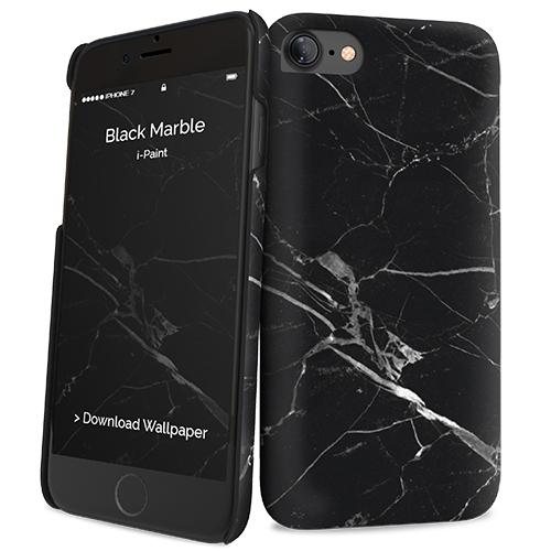 Дизайнерски поликарбонатов кейс за iPhone 8, iPhone 7 - iPaint Black Marble HC Case (черен) | JAR Computers Дизайнерски поликарбонатов кейс за iPhone 8, iPhone 7 - iPaint Black Marble HC Case (черен)