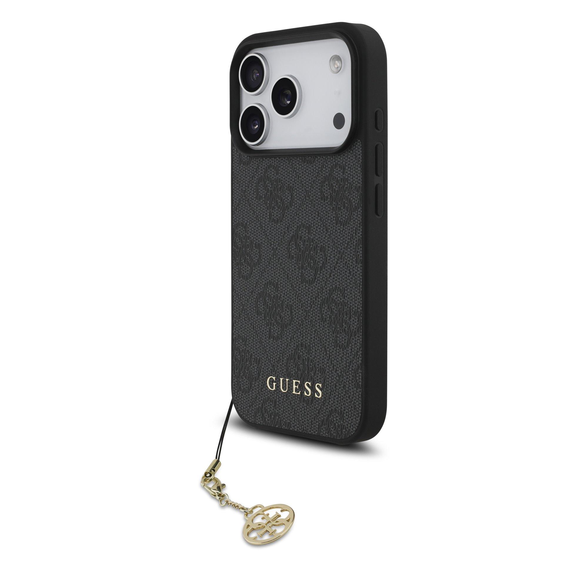 GUESS Калъф Apple iPhone 17 Pro, 4G Charm Tone on Tone, сив - GUHMP17LGF4GCK | JAR Computers GUESS Калъф Apple iPhone 17 Pro, 4G Charm Tone on Tone, сив - GUHMP17LGF4GCK