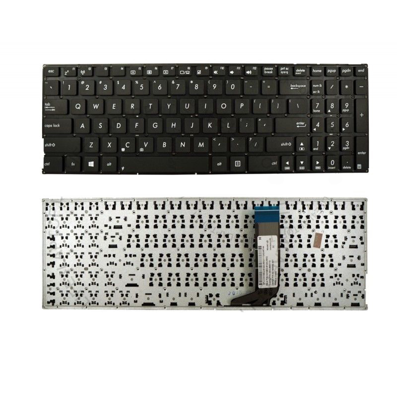 Клавиатура за лаптоп Asus A556 A556U A556UA A556UB A556UF A556UJ A556UR A556UV X556 Черна Без Рамка (Малък Ентър) / Black Without Frame US с Кирилица | JAR Computers Клавиатура за лаптоп Asus A556 A556U A556UA A556UB A556UF A556UJ A556UR A556UV X556 Черна Без Рамка (Малък Ентър) / Black Without Frame US с Кирилица
