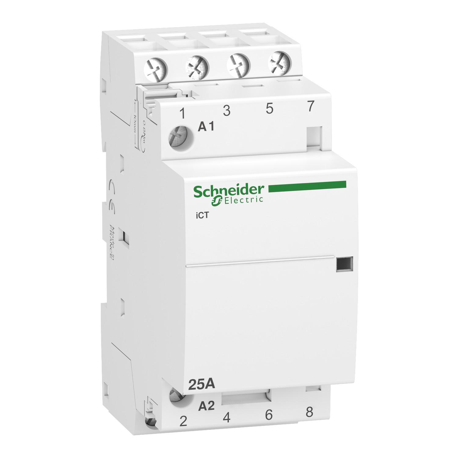 Контактор iCT25A 4NO 220/240Vac 50Hz - SCHNEIDER ELECTRIC Acti 9 iCT A9C20834 | JAR Computers Контактор iCT25A 4NO 220/240Vac 50Hz - SCHNEIDER ELECTRIC Acti 9 iCT A9C20834