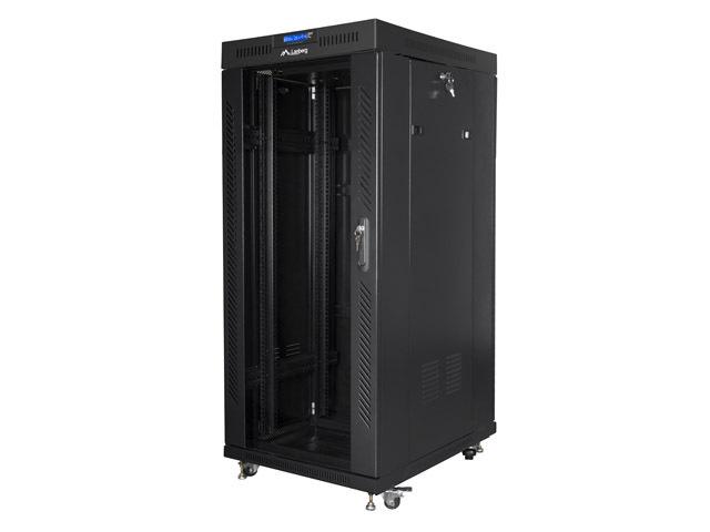 Lanberg rack cabinet 19" free-standing 27U/800x1200 (flat pack) with glass door lcd black