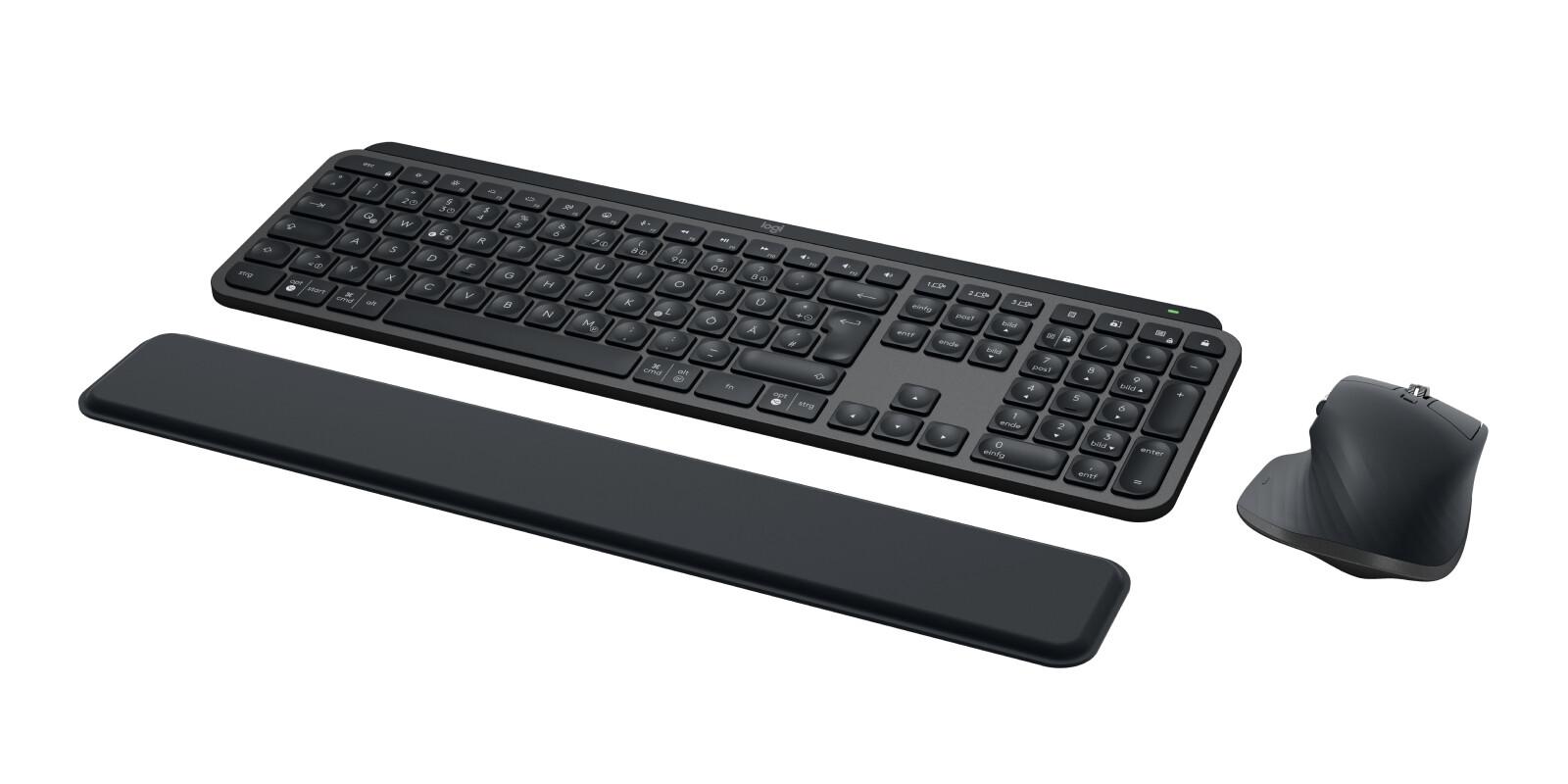 Logitech MX Keys S Combo клавиатура Включена мишка Офис Блутут QWERTZ Немски Графит