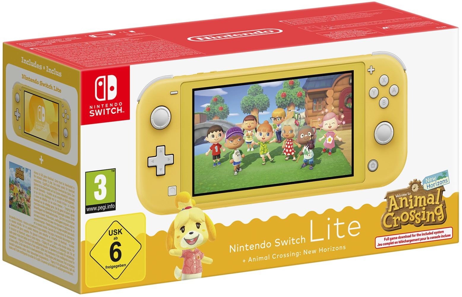 Nintendo Switch Lite - Yellow, Animal Crossing: New Horizons Bundle | JAR Computers Nintendo Switch Lite - Yellow, Animal Crossing: New Horizons Bundle
