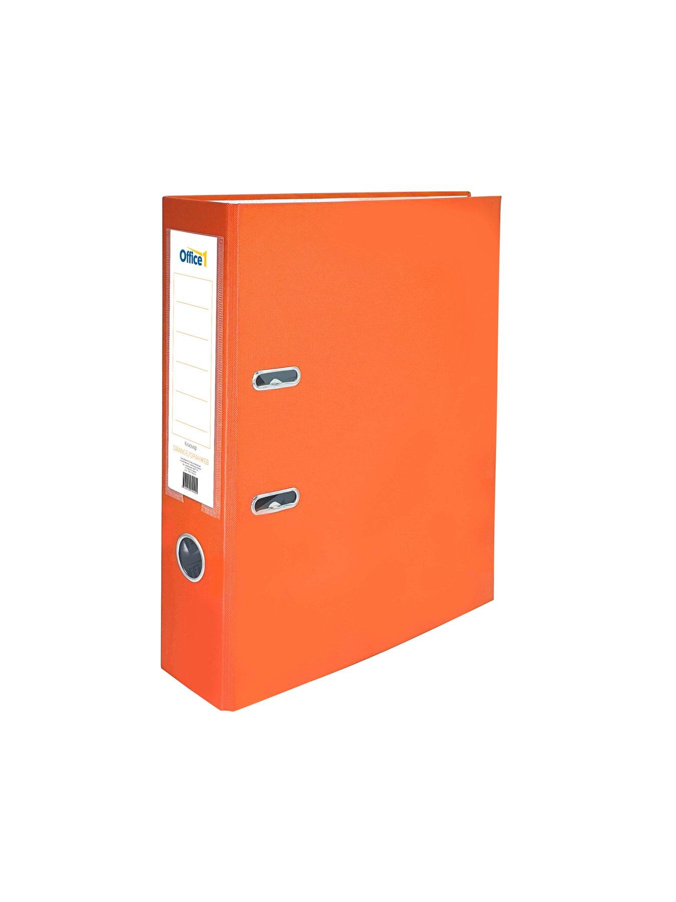 Office 1 Класьор, 8 cm, PP, без метален кант, оранжев | JAR Computers Office 1 Класьор, 8 cm, PP, без метален кант, оранжев