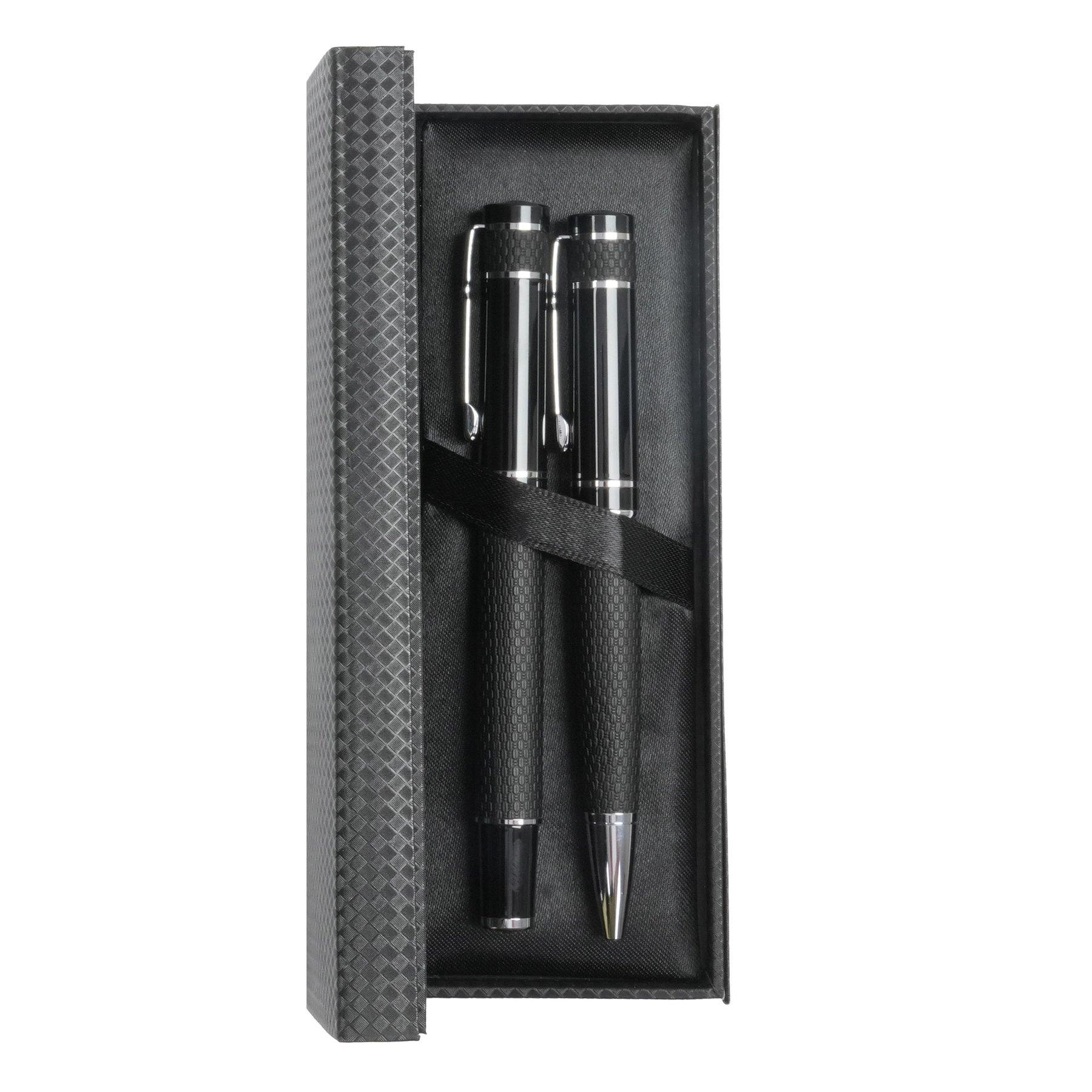 Office 1 Комплект химикалка и ролер Knit, метални, черни | JAR Computers Office 1 Комплект химикалка и ролер Knit, метални, черни