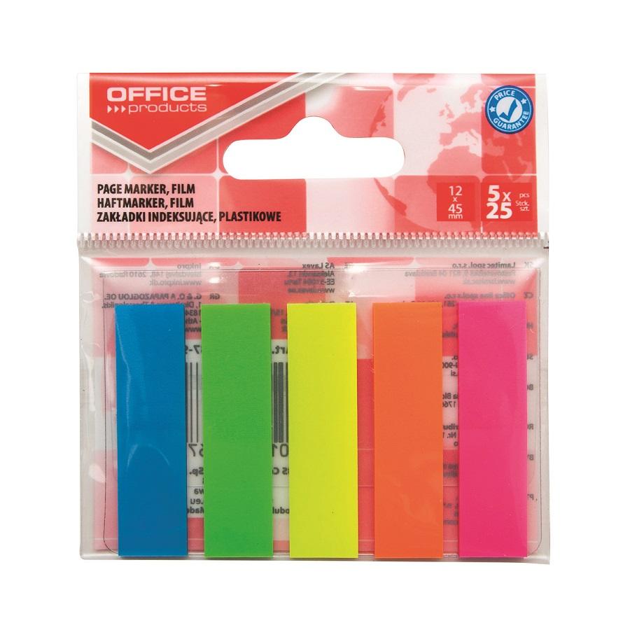 Самозалепващи индекси OFFICE PRODUCTS, PP, 12х45 мм, 5х25 л., микс, неонови | JAR Computers Самозалепващи индекси OFFICE PRODUCTS, PP, 12х45 мм, 5х25 л., микс, неонови