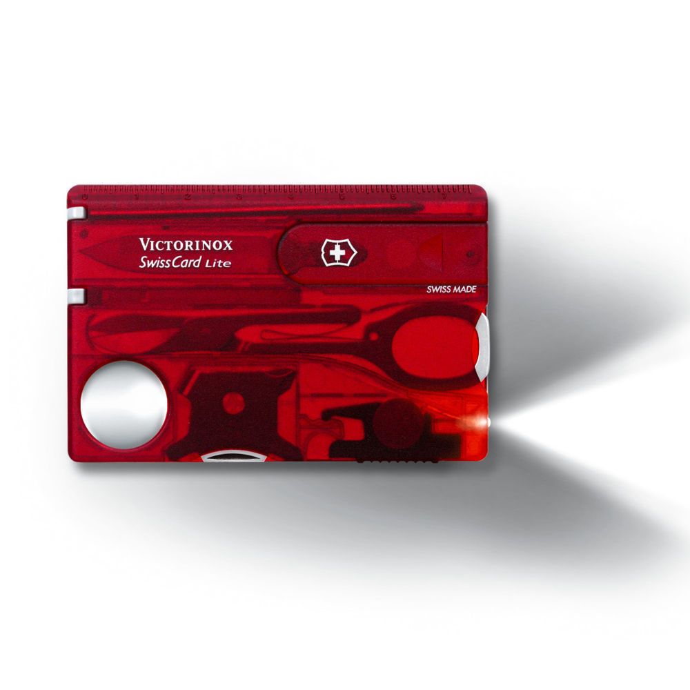 Швейцарски джобен нож-карта Victorinox SwissCard Lite Ruby