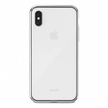 Силиконов (TPU) калъф за iPhone XS, iPhone X - Moshi Vitros Case (сребрист-прозрачен) | JAR Computers Силиконов (TPU) калъф за iPhone XS, iPhone X - Moshi Vitros Case (сребрист-прозрачен)