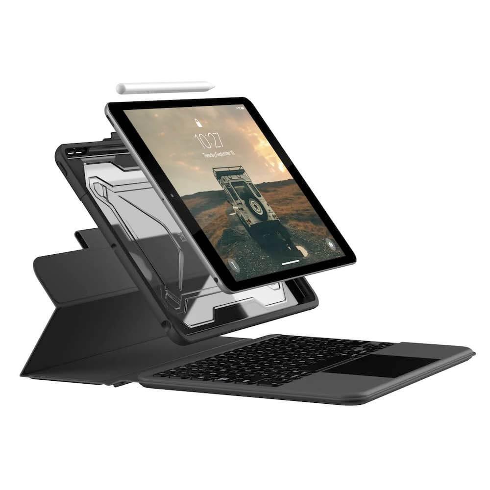 Удароустойчив кейс, с отделяща клавиатура и поставка за iPad 9 (2021), iPad 8 (2020), iPad 7 (2019) - Urban Armor Gear Rugged Bluetooth Keyboard Case (черен) | JAR Computers Удароустойчив кейс, с отделяща клавиатура и поставка за iPad 9 (2021), iPad 8 (2020), iPad 7 (2019) - Urban Armor Gear Rugged Bluetooth Keyboard Case (черен)
