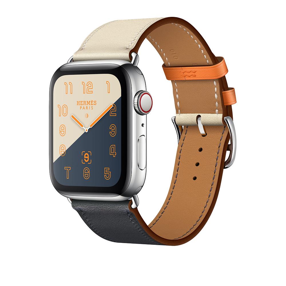 Умен часовник от Apple - Apple Watch Hermès Series 4, 44mm Stainless Steel Case with Indigo/Orange Swift Leather Single Tour, GPS + Cellular | JAR Computers Умен часовник от Apple - Apple Watch Hermès Series 4, 44mm Stainless Steel Case with Indigo/Orange Swift Leather Single Tour, GPS + Cellular