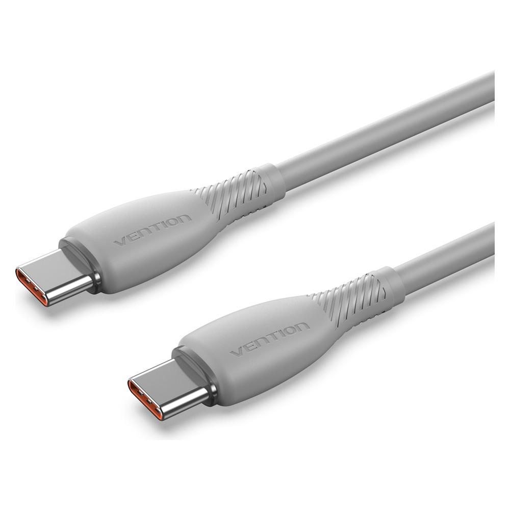 VENTION USB 2.0 C Male to C Male 5A Cable 2M Gray Flexible PVC Type (TRWHH) (VENTRWHH)