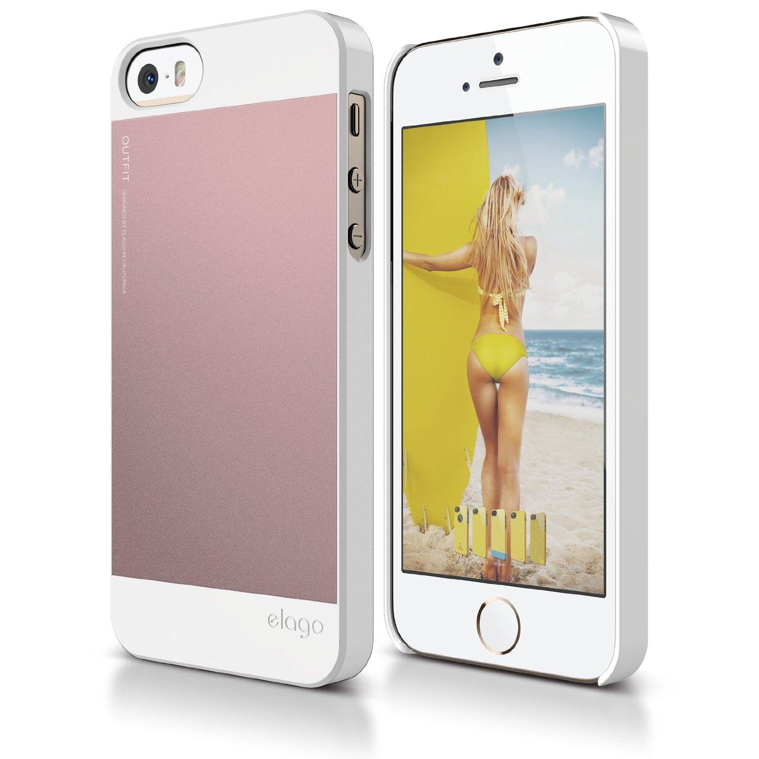 Алуминиев кейс и HD покритие за iPhone 5, iPhone 5S, iPhone SE - Elago S5 Outfit Aluminum + HD Clear Film (розов-бял) | JAR Computers Алуминиев кейс и HD покритие за iPhone 5, iPhone 5S, iPhone SE - Elago S5 Outfit Aluminum + HD Clear Film (розов-бял)