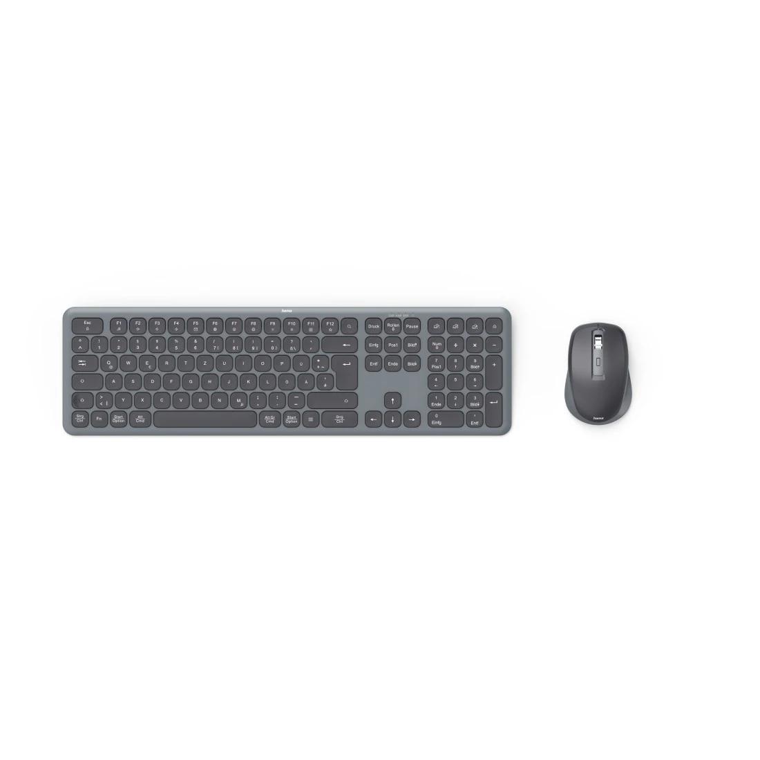 Hama WKM-550 клавиатура Включена мишка В къщи/В офис RF Wireless + Bluetooth QWERTZ Немски Черен | JAR Computers Hama WKM-550 клавиатура Включена мишка В къщи/В офис RF Wireless + Bluetooth QWERTZ Немски Черен