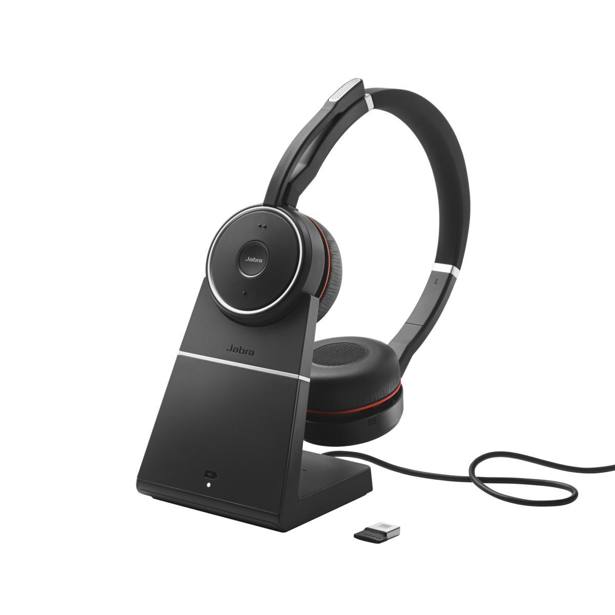 Jabra Evolve 75 SE - UC Stereo with Charging Stand | JAR Computers Jabra Evolve 75 SE - UC Stereo with Charging Stand