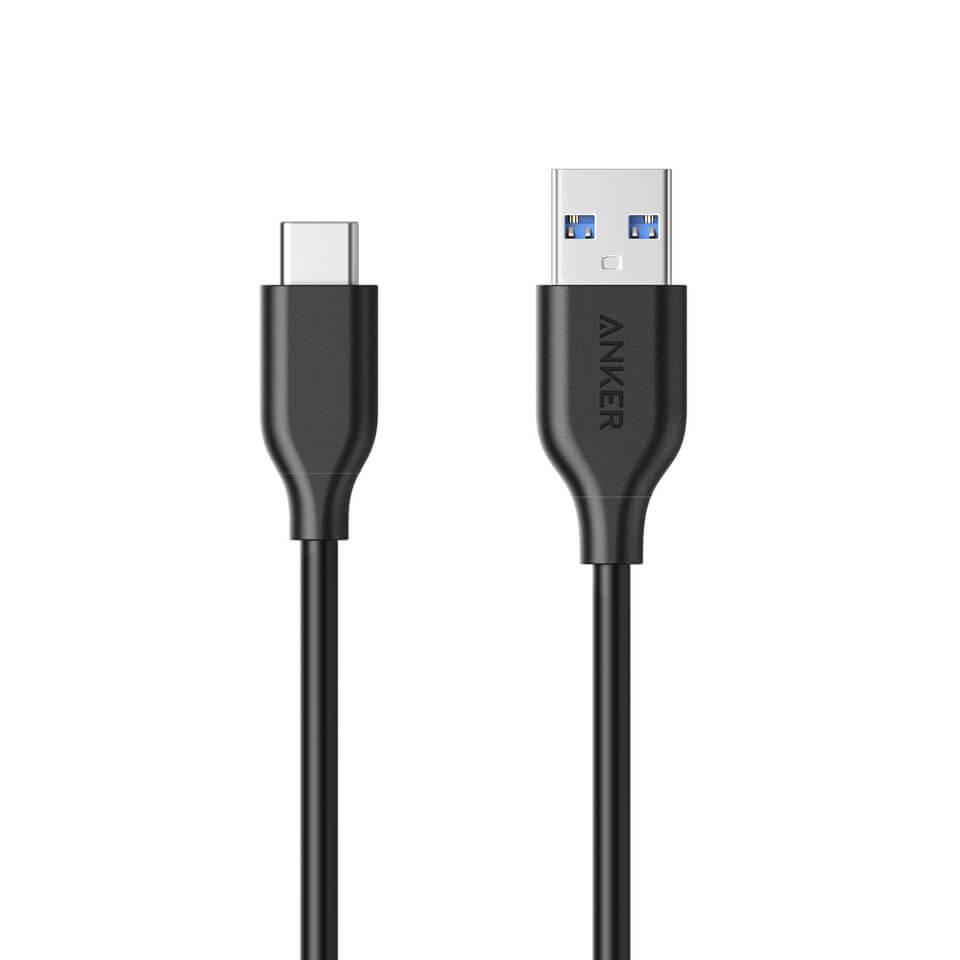 Кабел за MacBook и устройства с USB-C порт (0,9 м) - Anker Powerline USB-A to USB-C 3.0 Cable (тъмносив) | JAR Computers Кабел за MacBook и устройства с USB-C порт (0,9 м) - Anker Powerline USB-A to USB-C 3.0 Cable (тъмносив)
