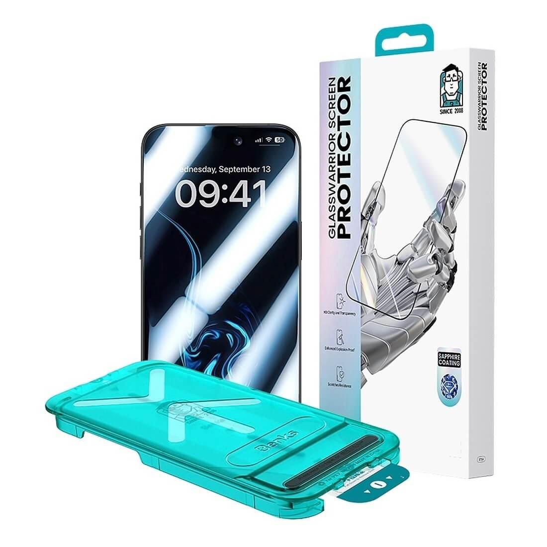 Калено стъклено защитно покритие със сапфирени частици на iPhone 18 Pro, iPhone 17 Pro - Benks GlassWarrior Ultra Sapphire Coating Tempered Glass (черен-прозрачен) | JAR Computers Калено стъклено защитно покритие със сапфирени частици на iPhone 18 Pro, iPhone 17 Pro - Benks GlassWarrior Ultra Sapphire Coating Tempered Glass (черен-прозрачен)
