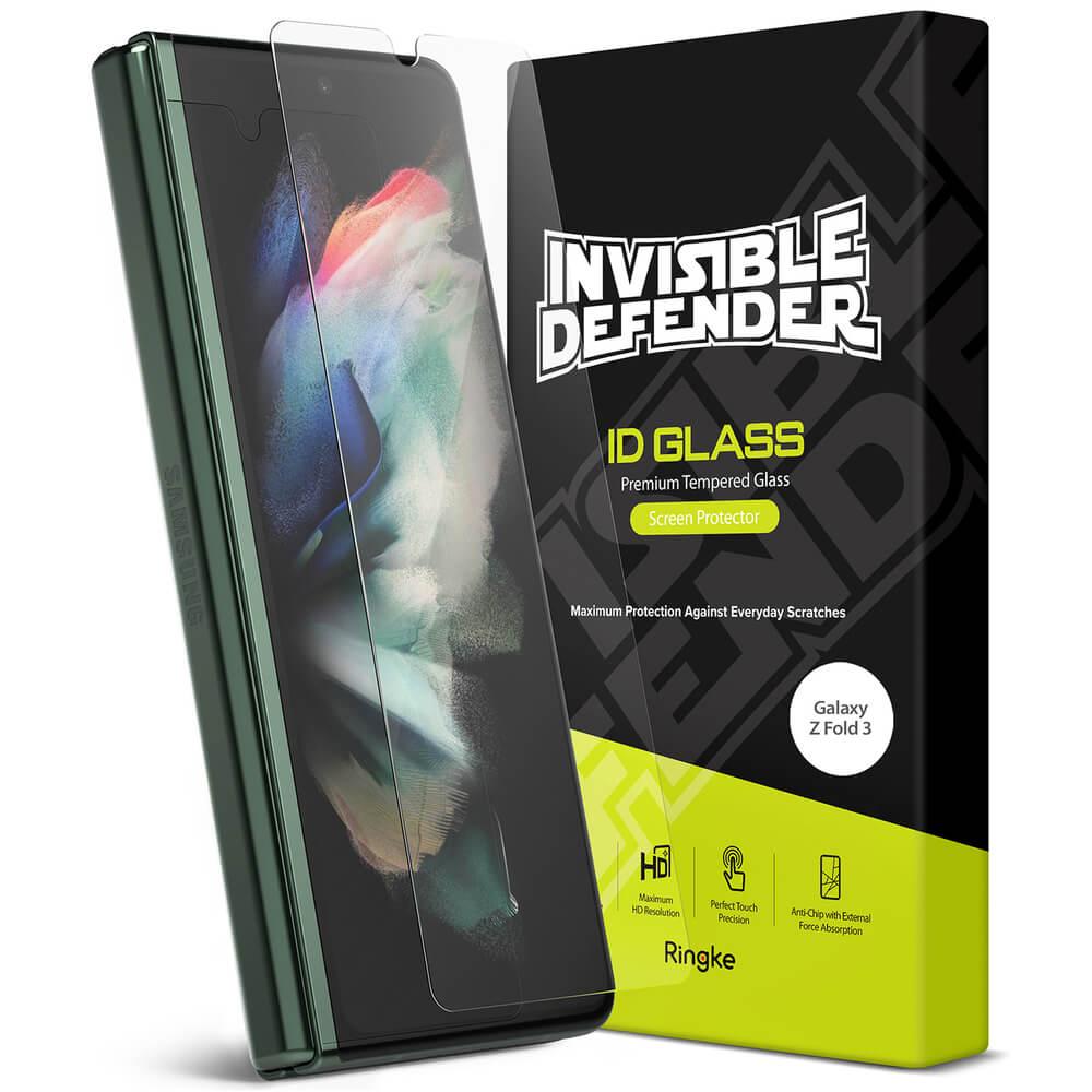 Калено стъклено защитно покритие за предния дисплей на Samsung Galaxy Z Fold 3 - Ringke Invisible Defender ID Glass Tempered Glass 2.5D (прозрачен) | JAR Computers Калено стъклено защитно покритие за предния дисплей на Samsung Galaxy Z Fold 3 - Ringke Invisible Defender ID Glass Tempered Glass 2.5D (прозрачен)