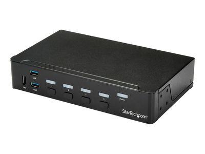 Мрежов комутатор 4 Port HDMI KVM - HDMI KVM Switch - 1080p - USB 3.0 & Audio Support - KVM Video Switch (SV431HDU3A2) - KVM / USB switch - 4 ports -