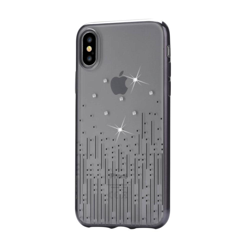 Силиконов (TPU) калъф за iPhone XS, iPhone X (с кристали Сваровски) - Devia Crystal Meteor Case (черен) | JAR Computers Силиконов (TPU) калъф за iPhone XS, iPhone X (с кристали Сваровски) - Devia Crystal Meteor Case (черен)
