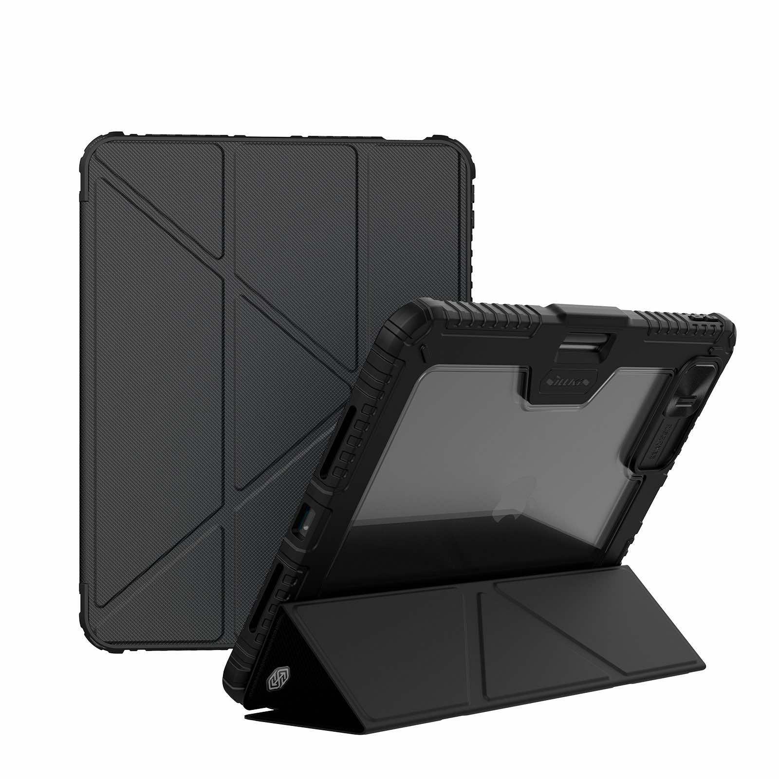Удароустойчив хибриден кейс за iPad Pro 11 (2024) - Nillkin Bumper PRO Protective Stand Case (черен) | JAR Computers Удароустойчив хибриден кейс за iPad Pro 11 (2024) - Nillkin Bumper PRO Protective Stand Case (черен)