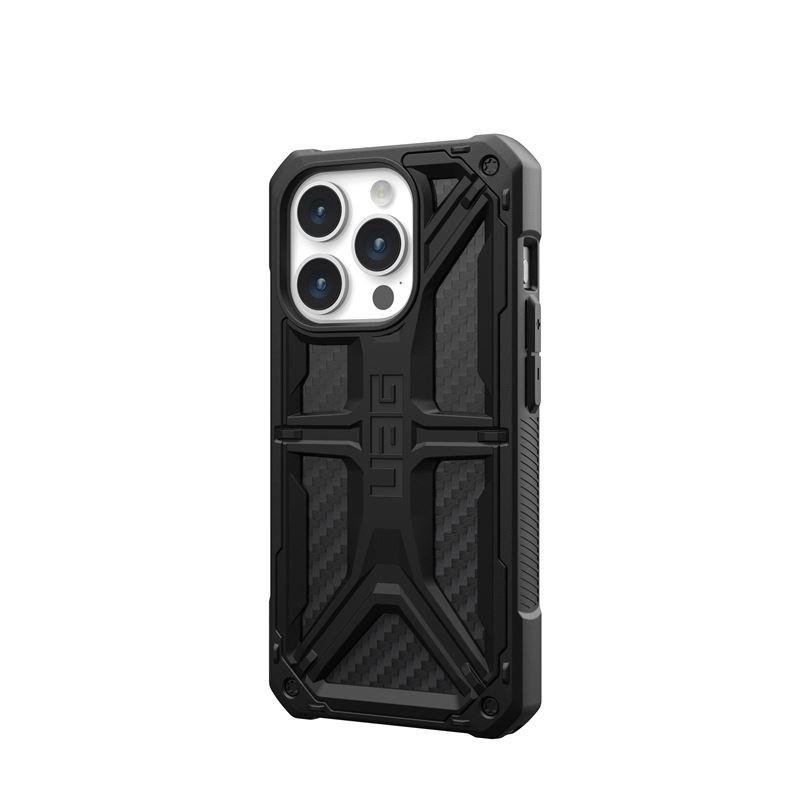Удароустойчив хибриден кейс за iPhone 15 Pro - Urban Armor Gear Monarch Case (черен-карбон) | JAR Computers Удароустойчив хибриден кейс за iPhone 15 Pro - Urban Armor Gear Monarch Case (черен-карбон)